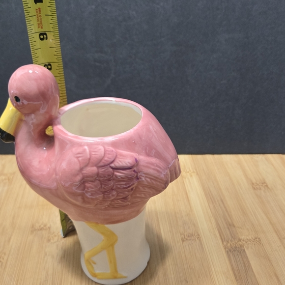 Cabana Tropical Pink Flamingo Utensil Caddy Vase - Picture 11 of 13